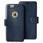 For iPhone 6S Plus Wallet case Faux Leather Ultra-Strong Magnetic Closure Navy