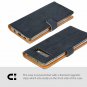 For Samsung Galaxy S10 Case Luxury Genuine Leather Wallet Card Slots Navy Blue