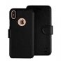 For iPhone Xs Max Wallet case Durable and Slim Lightweight Faux Leather Black