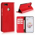For XiaoMi A1 5X Case Genuine Leather Shockproof Heavy Duty Protective Red