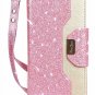 LG G7/LG G7 ThinQ Wallet Flip Case Folio Folding Credit Card Holders Glitterpink