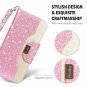 LG G7/LG G7 ThinQ Wallet Flip Case Folio Folding Credit Card Holders Glitterpink