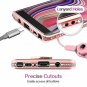 For Samsung Galaxy Note 9 Case Glitter Sparkle Bling Bumper Stripe Rosegold