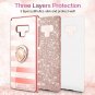 For Samsung Galaxy Note 9 Case Glitter Sparkle Bling Bumper Stripe Rosegold