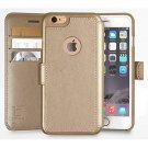For Apple iPhone 6s/6 Wallet Case Durable Slim Faux Leather Ultra Strong Gold