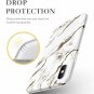 For iPhone Xs MAX Case Slim Thin Glossy Soft TPU Rubber Gel Silicone White/Gold