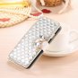 Samsung Galaxy A8 Star Wallet case Bling Diamond Bowknot Shiny Crystal Leather
