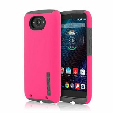 For Motorola Droid Turbo Case Hard Shell Dual Layer Polycarbonate Pink/Gray