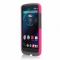 For Motorola Droid Turbo Case Hard Shell Dual Layer Polycarbonate Pink/Gray