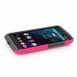 For Motorola Droid Turbo Case Hard Shell Dual Layer Polycarbonate Pink/Gray