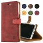 For iPhone 7 Case, Snakehive Genuine Leather Wallet with Viewing Stand Burgundy