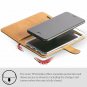 For iPhone 7 Case, Snakehive Genuine Leather Wallet with Viewing Stand Burgundy