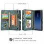 For Samsung Galaxy S9 Plus Wallet Case Detachable Magnetic Cowhide Leather Blue