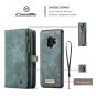 For Samsung Galaxy S9 Plus Wallet Case Detachable Magnetic Cowhide Leather Blue