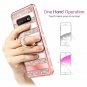 For Samsung Galaxy S10 Plus Glitter Gradient Ombre Case Ring Holder Rosegold
