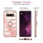 For Samsung Galaxy S10 Plus Glitter Gradient Ombre Case Ring Holder Rosegold