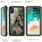 For iPhone X/Xs Case FullBody Rugged  Bumper Builtin Screen Protector Desert