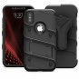 For iPhone Xs Max Case Military Grade Drop Tested Glass Screen Protector Black