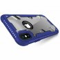 iPhone X Case Military Grade Drop Proton Tested with Tempered Glass Blue Clear