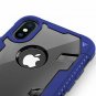 iPhone X Case Military Grade Drop Proton Tested with Tempered Glass Blue Clear