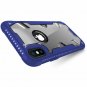 iPhone X Case Military Grade Drop Proton Tested with Tempered Glass Blue Clear