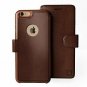 For iPhone 6S Plus Wallet case  Faux Leather Ultra-Strong Magnetic Closure Brown