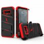 For Samsung Galaxy S8 Plus Case Military Grade Drop Tested, Holster Belt RED