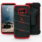 For Samsung Galaxy S8 Plus Case Military Grade Drop Tested, Holster Belt RED
