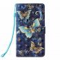 For Galaxy S10 Plus Case Wallet 3D Style Stand PU Leather Folio Blue Butterfly