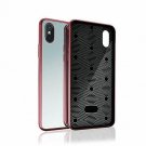 For iPhone X/Xs Case Anti-Scratch 9H Tempered Glass Soft TPU Shockproof Pink