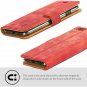 iPhone 8 Plus Snakehive Genuine Leather Wallet with Viewing Stand Card Burgundy