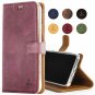 iPhone 8 Plus Snakehive Genuine Leather Wallet with Viewing Stand Card Plum