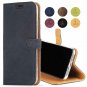 For iPhone 8 Case Snakehive Genuine Leather Wallet Viewing Stand and Card Navy