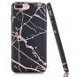 For iPhone 7/8 Plus Case Bumper Matte TPU Soft Rubber Silicone Black Marble