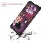 For Samsung Galaxy Note 9 Case Rubber Heavy Duty Rugged Bumper Purple Flower