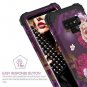 For Samsung Galaxy Note 9 Case Rubber Heavy Duty Rugged Bumper Purple Flower
