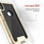 For iPhone Xs Max case Military Grade DropTested Tempered Glass Gold  Clear