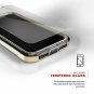 For iPhone Xs Max case Military Grade DropTested Tempered Glass Gold  Clear