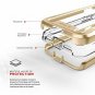 For iPhone Xs Max case Military Grade DropTested Tempered Glass Gold  Clear
