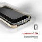 For iPhone Xs Max case Military Grade DropTested Tempered Glass Gold  Clear