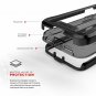 For iPhone Xs Max case Military Grade DropTested Tempered Glass Black  Smoke