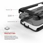 For iPhone Xs Max case Military Grade DropTested Tempered Glass Black  Smoke