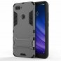 For Xiaomi Mi 8 Lite Case Dual Layer Rugged Hybrid Hard Screen Protector Gray