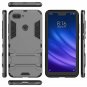 For Xiaomi Mi 8 Lite Case Dual Layer Rugged Hybrid Hard Screen Protector Gray