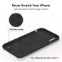 For iPhone Xs Max Case Liquid Silicone Gel Rubber Shockproof Microfiber Black