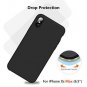 For iPhone Xs Max Case Liquid Silicone Gel Rubber Shockproof Microfiber Black