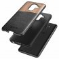 For Samsung J8 2018 Wood Case Premium Natural Wood SnapOn Canvas leather Fabric