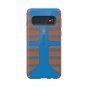 For Samsung Galaxy S10 Case Slim dual layer drop protection Blue/Pumpkin Orange
