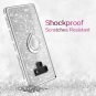 For Samsung Galaxy Note 9 Case Glitter Sparkle Bling Bumper Kickstand Silver