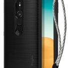For Sony Xperia XZ2 Case Brushed Metal Design Flexible Dynamic Stroked Black